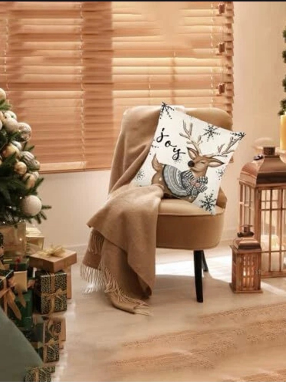 Christmas (4) Woodland Pillow Covers~ Pillow Not Included - New - Picture 7 of 8